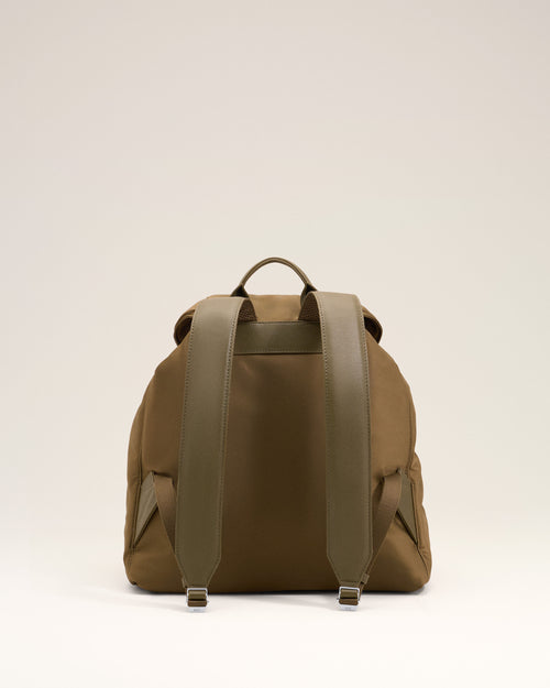 Mochila Marcel marrón de nailon con solapa - Mujer - 10 - AMI Paris - Ami Paris