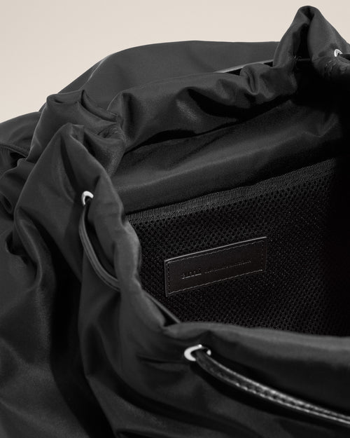 Black nylon Marcel flap backpack - Man - 6 - AMI Paris - Ami Paris