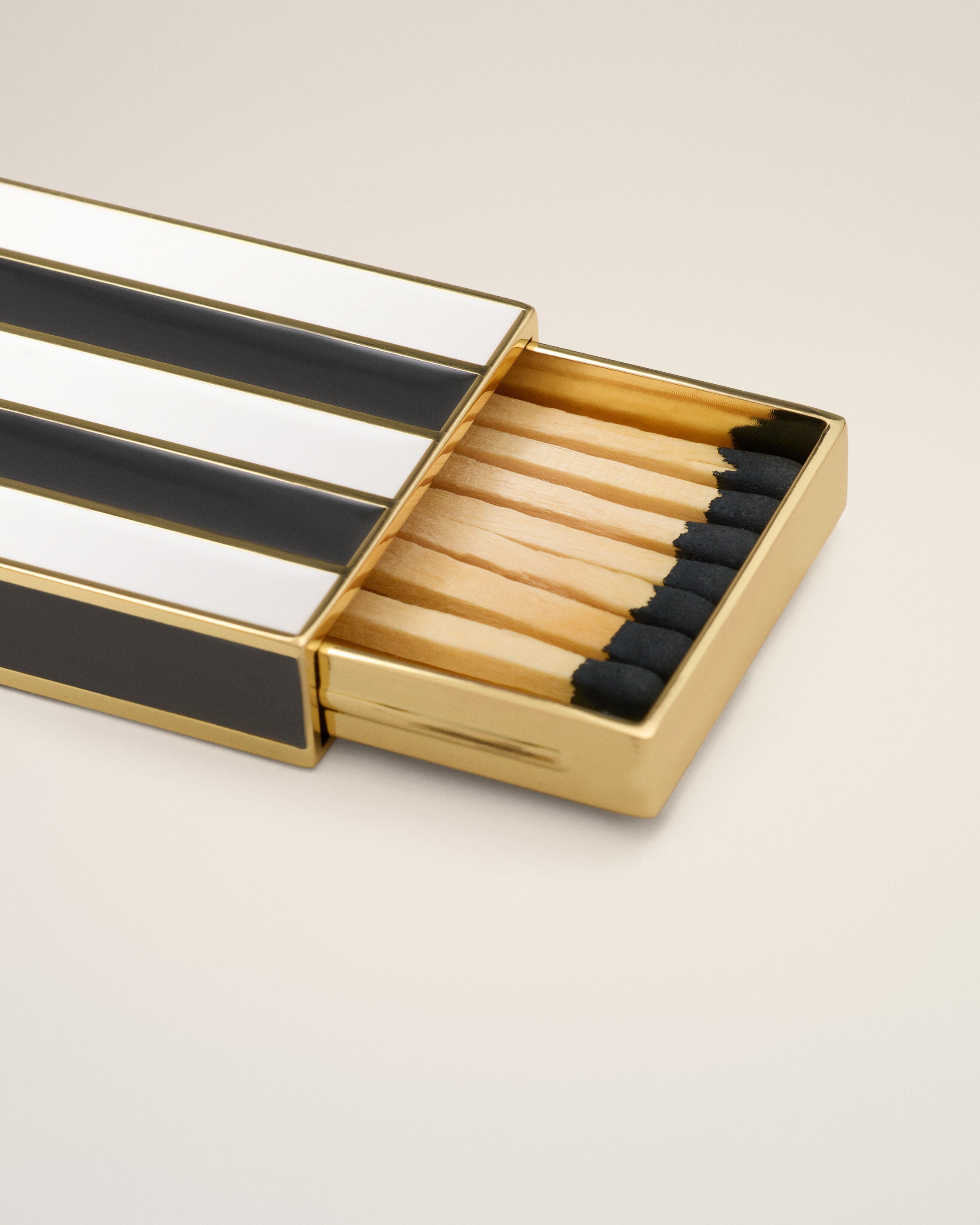 Gold Metal Ami De Coeur Stripes Small Box - 6