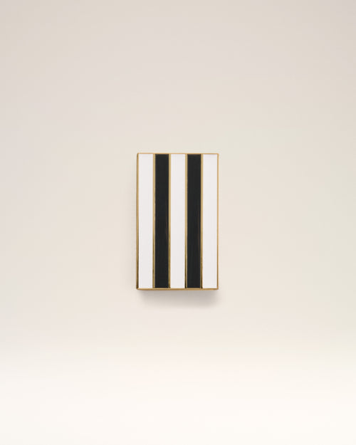 Gold Metal Ami De Coeur Stripes Small Box - 4 - Ami Paris