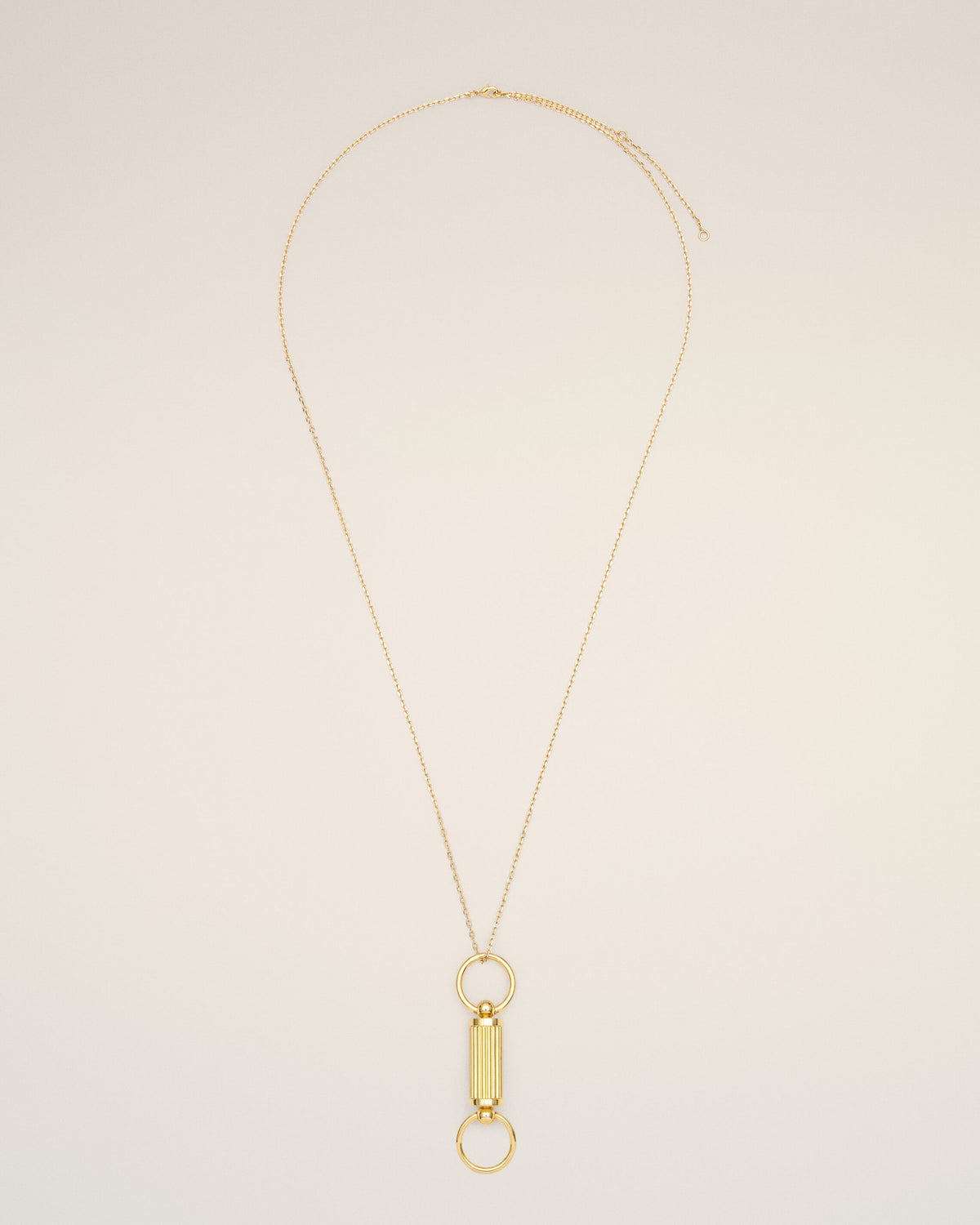 Gold brass glasses pendant necklace - 5