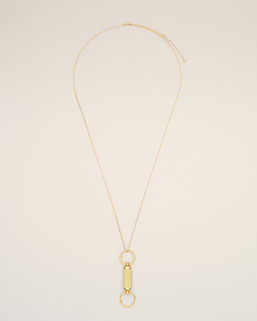                                     Gold brass glasses pendant necklace - 3                                 - Ami Paris
