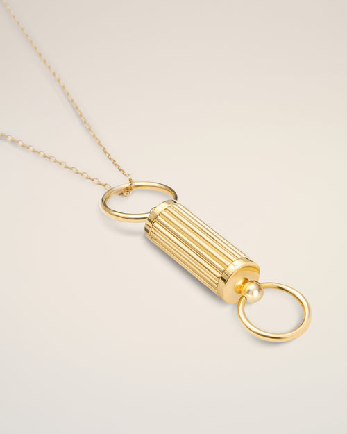 Gold brass glasses pendant necklace - Man - 3 - AMI Paris - Ami Paris