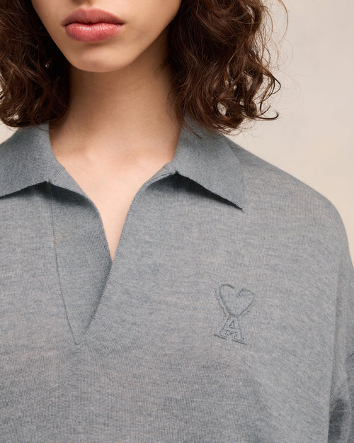 Polo Broderie Ami de Coeur - Femme - 10 - AMI Paris - Ami Paris