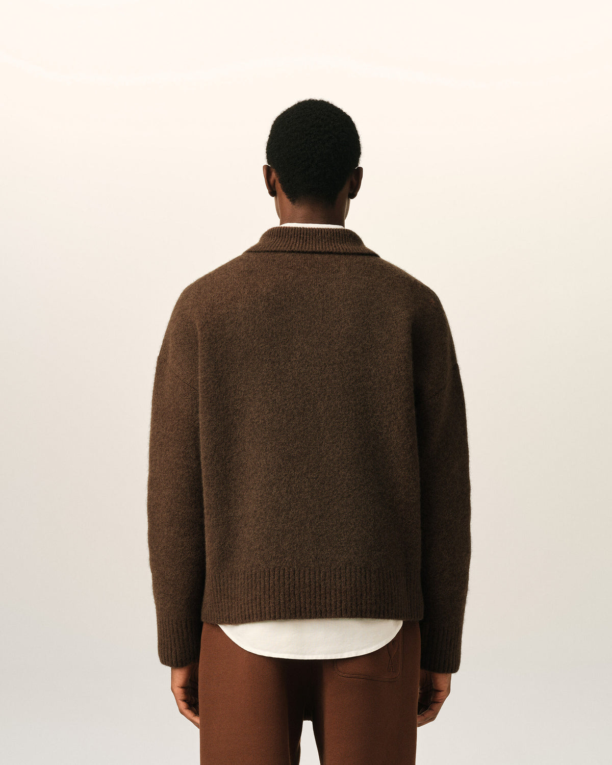 Brown alpaca polo with Ami de Coeur - 5