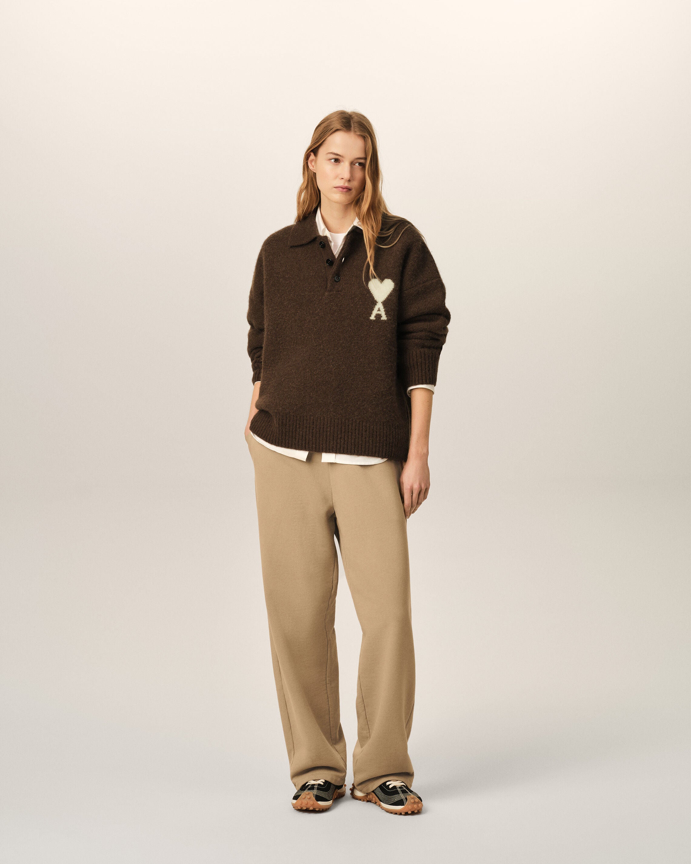 Brown alpaca polo with Ami de Coeur - 9