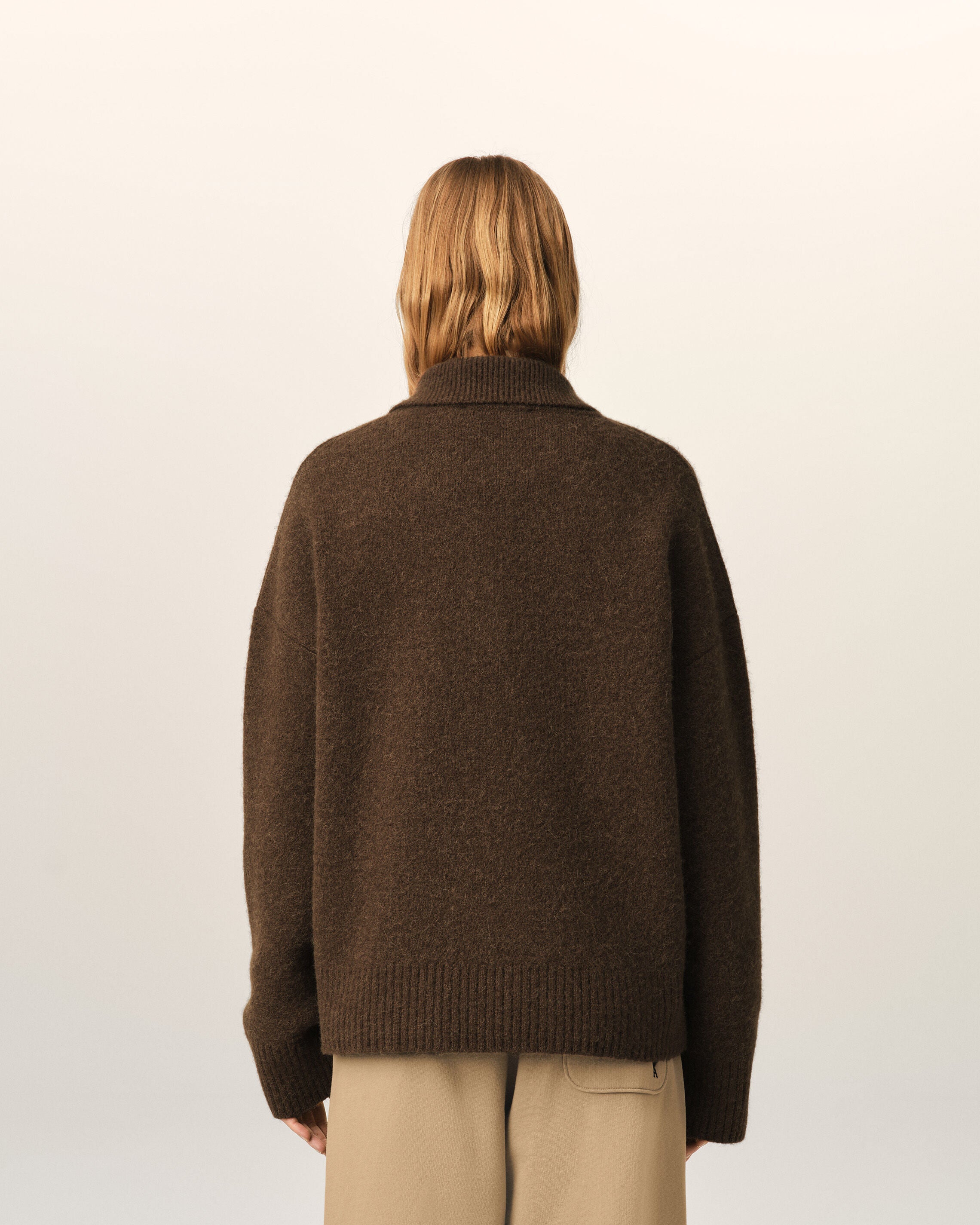 Brown alpaca polo with Ami de Coeur - 11
