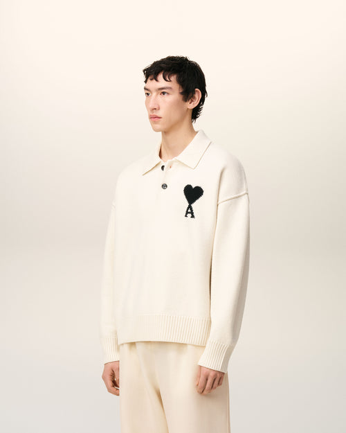 Polo Ami de Cœur de lana blanca - 6 - Ami Paris