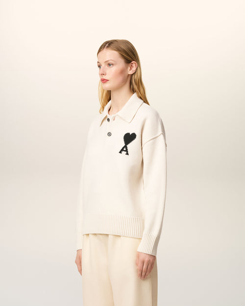 Polo Ami de Cœur de lana blanca - 11 - Ami Paris