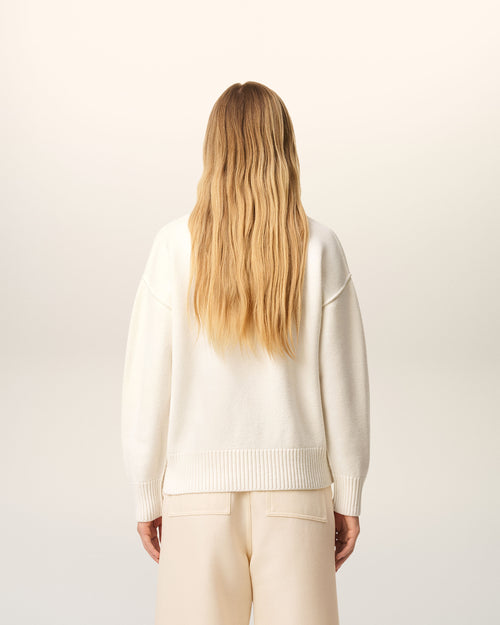 White Wool Ami De Coeur Polo - 11 - Ami Paris