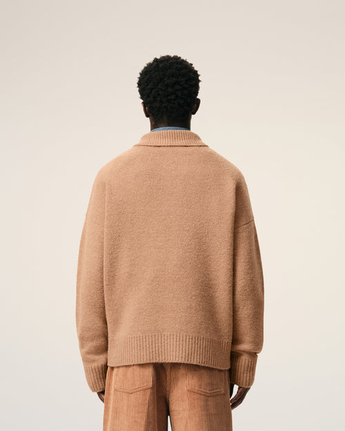 Brown Alpaca Ami De Coeur Polo - 5 - Ami Paris