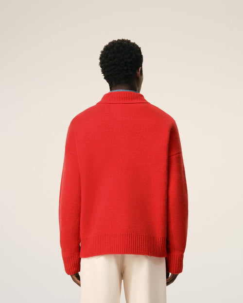 Brown Red Ami De Coeur Polo - 5 - Ami Paris