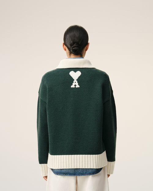 Green Wool Polo - 11 - Ami Paris