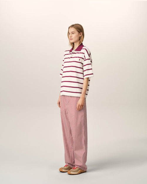 White cotton polo with Ami de Coeur arrow - Woman - 12 - AMI Paris - Ami Paris