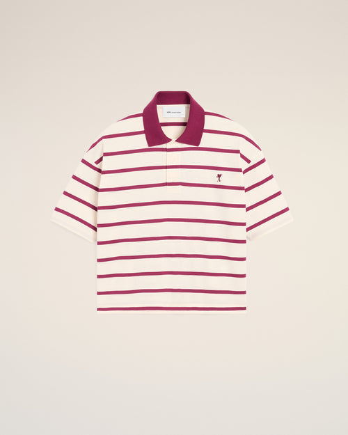 White cotton polo with Ami de Coeur arrow - Man - 1 - AMI Paris - Ami Paris