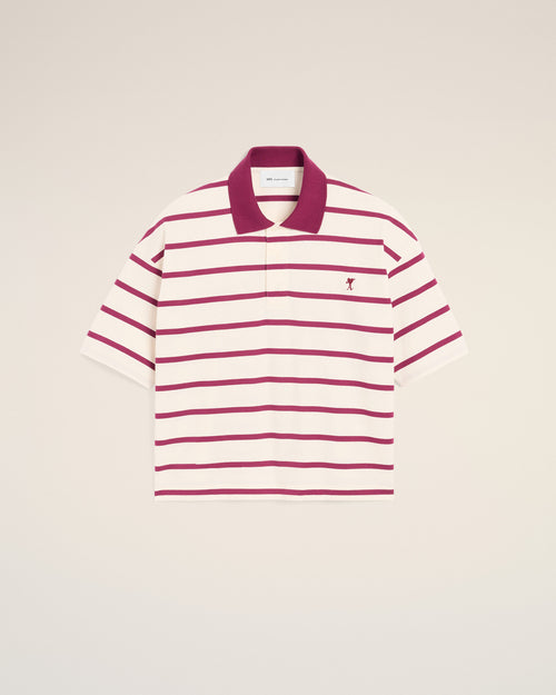 White cotton polo with Ami de Coeur arrow - Woman - 7 - AMI Paris - Ami Paris