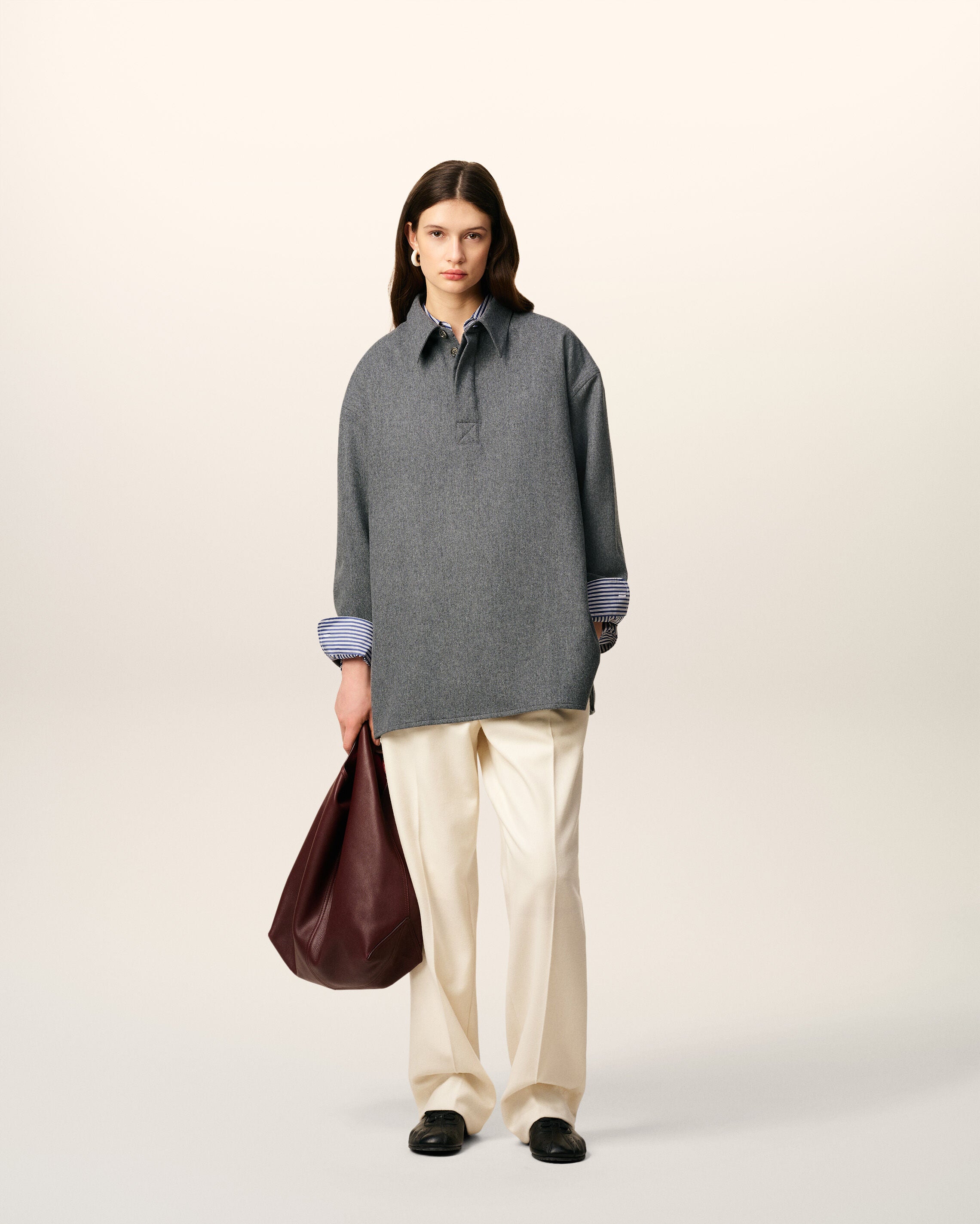 Ami De Coeur ポロシャツ ヘザーアッシュグレー | AMI PARIS