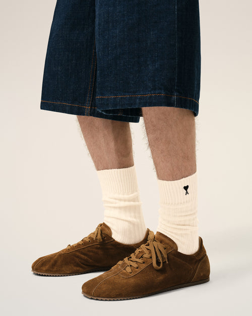 Natural Cotton Three Pack Black Ami De Coeur Socks - 2 - Ami Paris