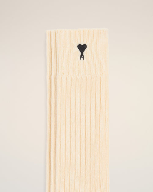Natural Cotton Three Pack Black Ami De Coeur Socks - Woman - 6 - AMI Paris - Ami Paris