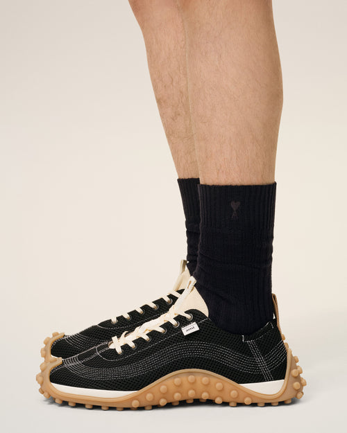 White Cotton Three Pack  Ami De Coeur Socks - 4 - Ami Paris