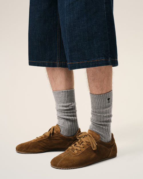 Pack Trois Chaussettes Ami De Coeur en Coton - Homme - 3 - AMI Paris - Ami Paris