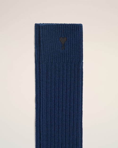 Blue Cotton Ami De Coeur Socks - 3 - Ami Paris