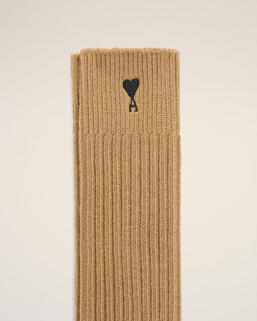 Brown Cotton  Ami De Coeur Socks - 3 - Ami Paris