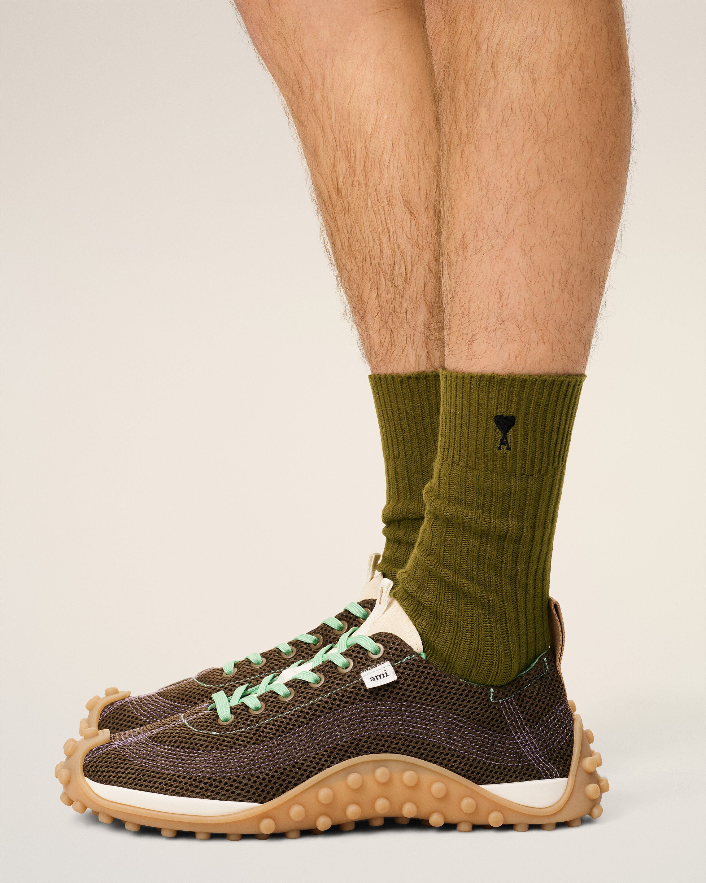 ami paris トリコロールコットンソックス Designer Socks for Women | Ami Paris US