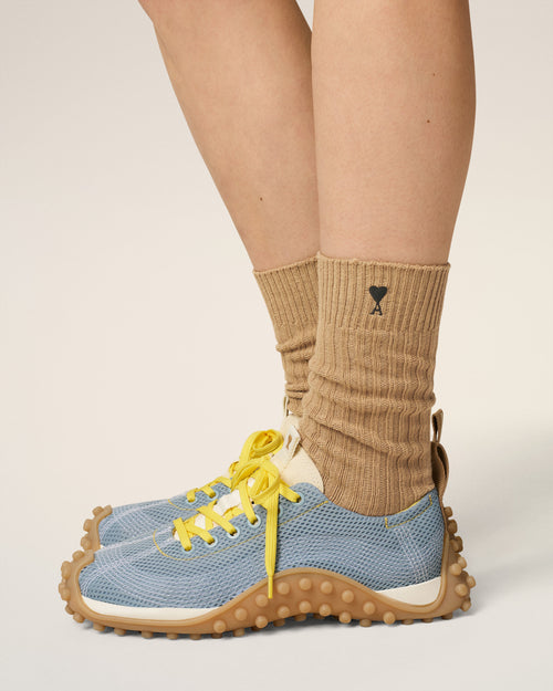                                     Brown Cotton  Ami De Coeur Socks - 3                                 - Ami Paris