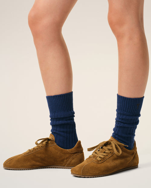                                     Blue Cotton Ami De Coeur Socks - 3                                 - Ami Paris