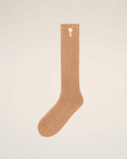 Brown Wool Ami De Coeur Socks - 4 - Ami Paris