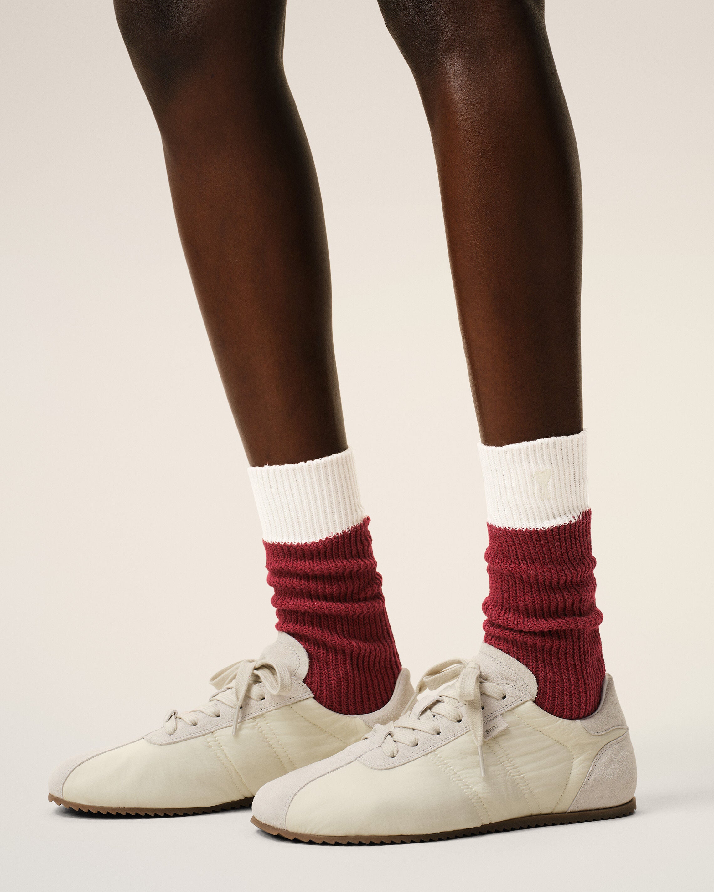 Red And White Cotton Socks - 5