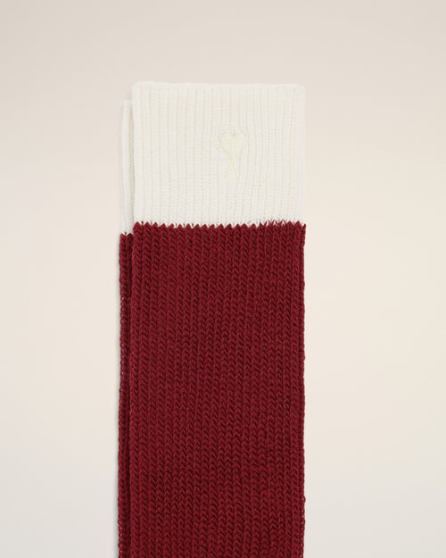 Red And White Cotton Socks - Woman - 6 - AMI Paris - Ami Paris
