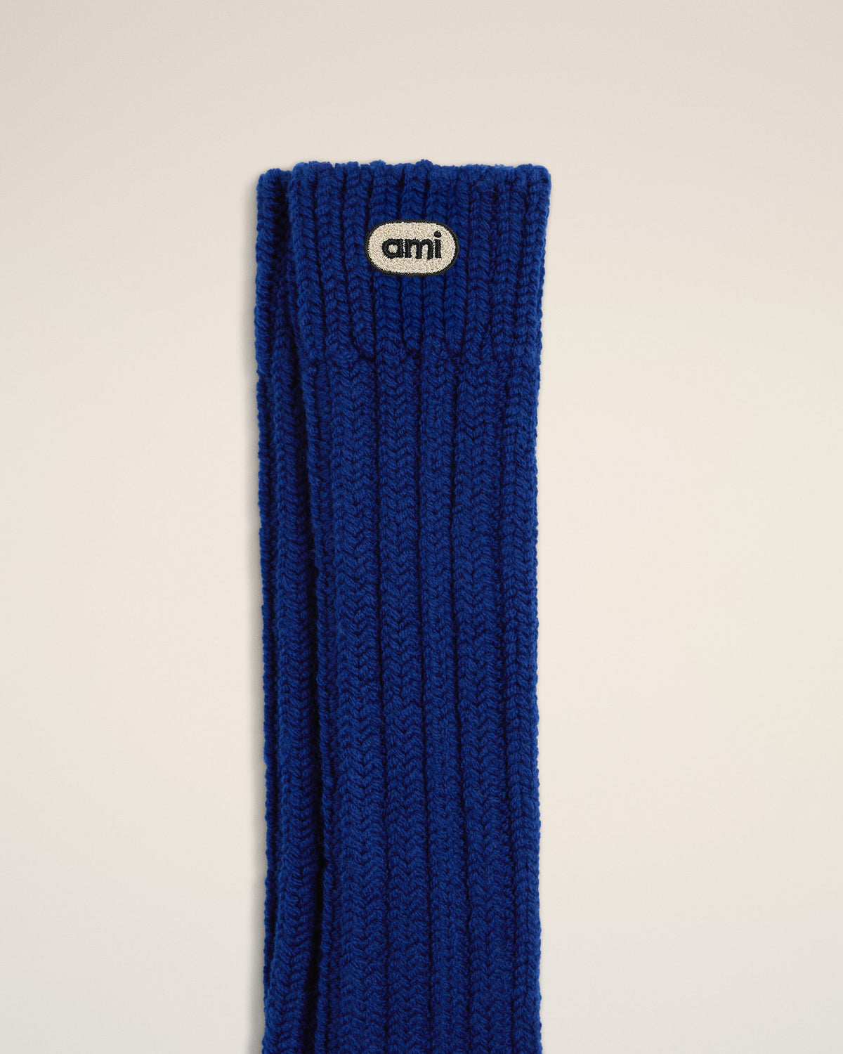 Blue wool socks with Ami patch - 3