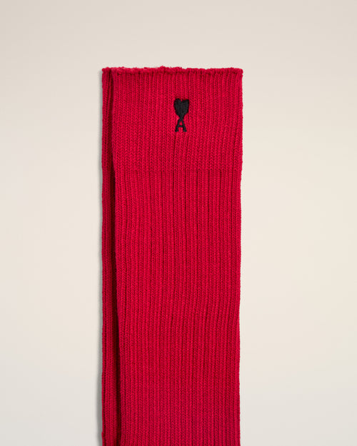 Calze Ami de Cœur in cotone rosso - Donna - 6 - AMI Paris - Ami Paris