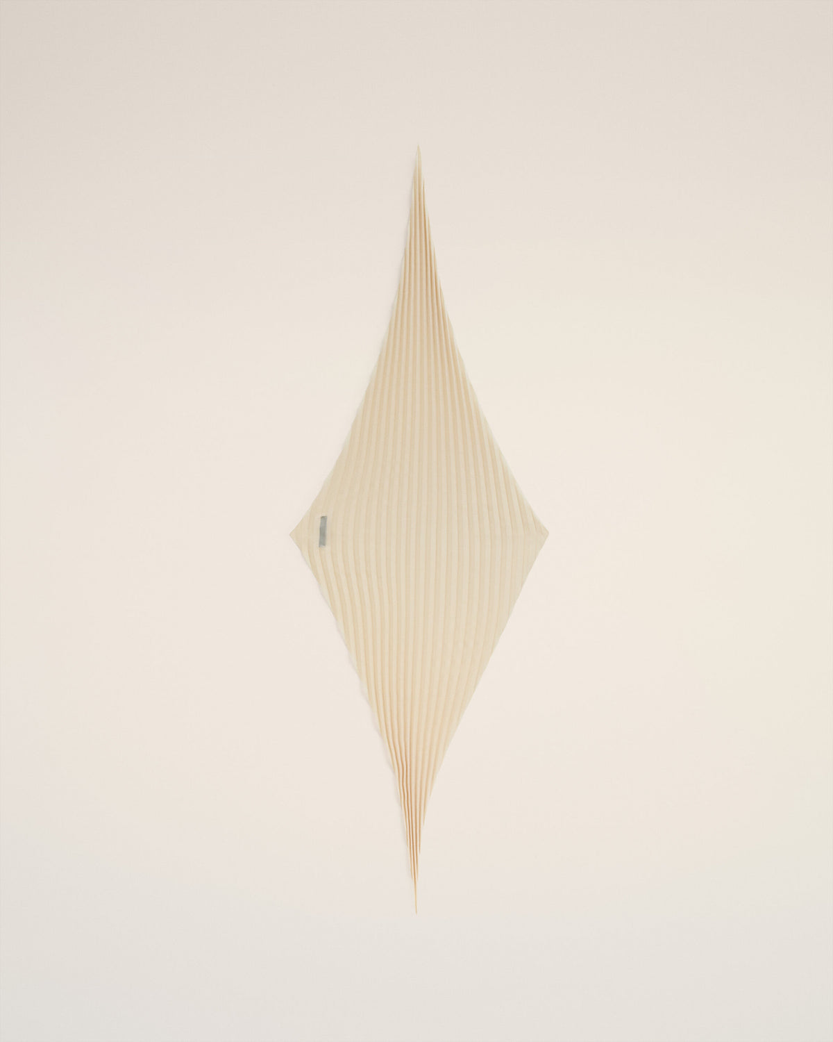Foulard Beige Losange Plissé - 7