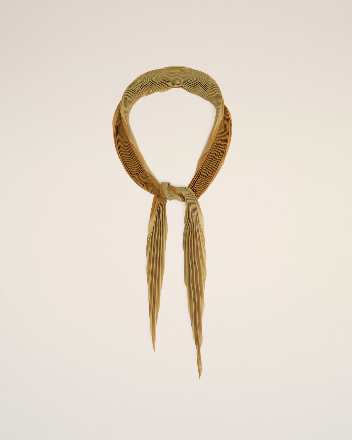 Foulard Moutarde Losange Plissé - 1