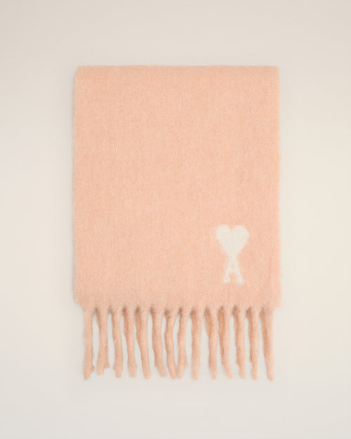 Pink Alpaca Off White Ami De Coeur Scarf - 2 - Ami Paris