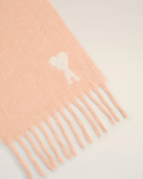 Pink Alpaca Off White Ami De Coeur Scarf - 3 - Ami Paris