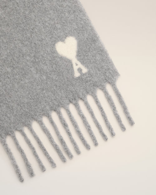 Bufanda Ami de Cœur de alpaca gris - Mujer - 6 - AMI Paris - Ami Paris