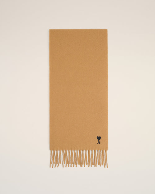                             Brown Wool Ami De Coeur Scarf - 3                         - Ami Paris
