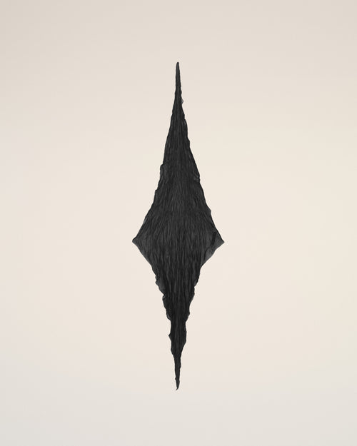 Black Polyester Crumpled Gavroche - 8 - Ami Paris