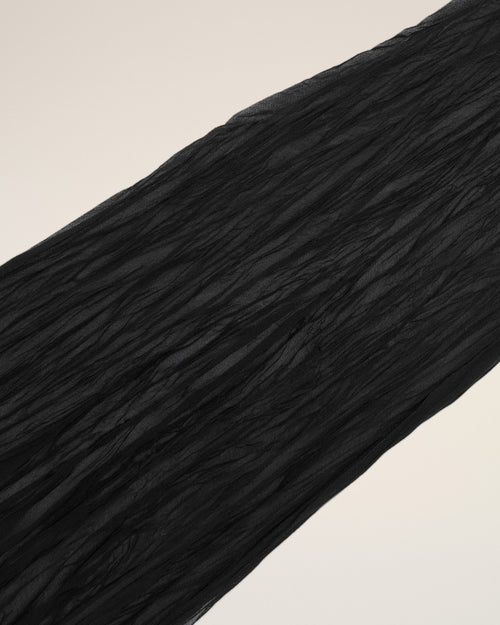 Black Polyester Crumpled Gavroche - 4 - Ami Paris