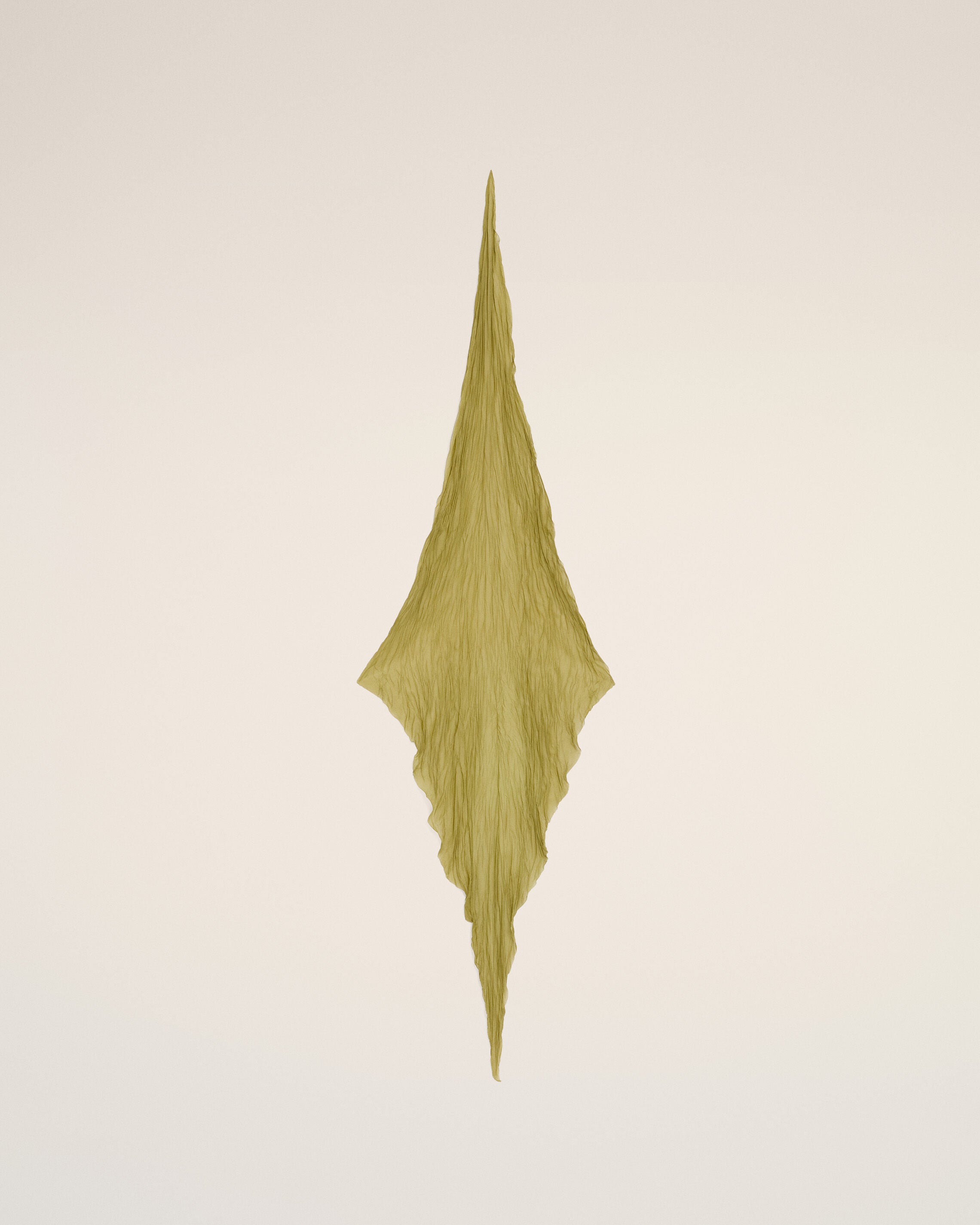 Green Polyester Crumpled Gavroche - 8