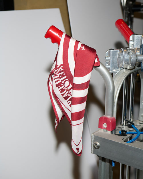 Red Silk Place Des Victoires Scarf - 10 - Ami Paris