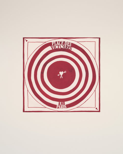 Red Silk Place Des Victoires Scarf - 8 - Ami Paris