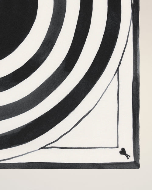 Black Silk Place Des Victoires Scarf - Woman - 8 - AMI Paris - Ami Paris