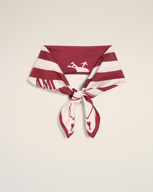Red Silk Place Des Victoires Scarf - 1 - Ami Paris