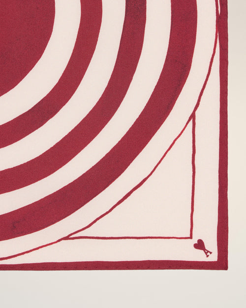 Red Silk Place Des Victoires Scarf - 9 - Ami Paris