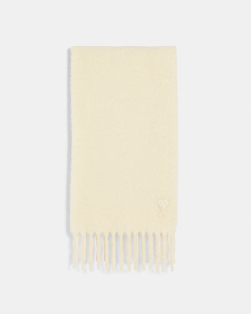 Echarpe blanche en laine patch Ami de Coeur - Femme - 3 - AMI Paris - Ami Paris